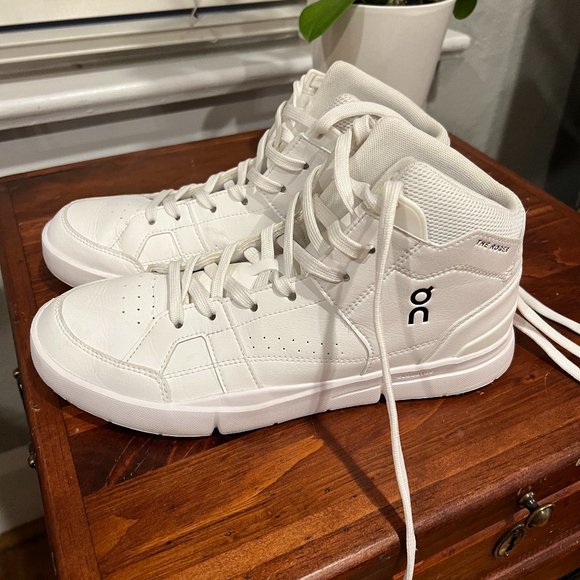 On-Running The Roger Clubhouse Mid, All White, Women Size 9 - Picture 6 of 7